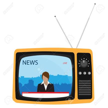 Media on television concept.